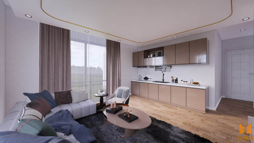 Новый инвестиционный проект на стадии котлована в районе Авсаллар, Алания 50-130 м2 - Ракурс 2