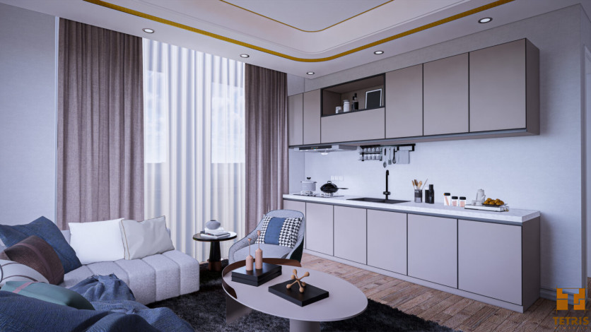 Новый инвестиционный проект на стадии котлована в районе Авсаллар, Алания 50-130 м2 - Ракурс 7