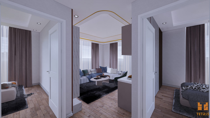 Новый инвестиционный проект на стадии котлована в районе Авсаллар, Алания 50-130 м2 - Ракурс 9