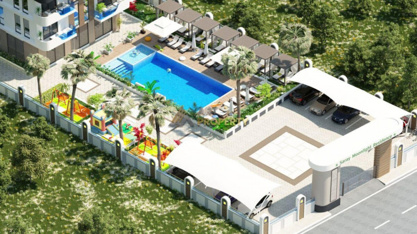 Новый инвестиционный проект на стадии котлована в районе Авсаллар, Алания 50-130 м2 - Ракурс 13