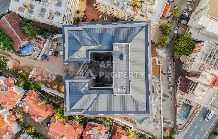 Апартаменты 1+1 с панорамным видом на море и крепость Алании в современном комплексе премиум-класса в районе Тосмур. - Ракурс 2