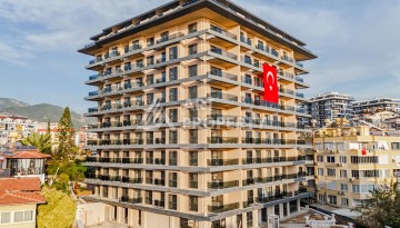 Апартаменты 1+1 с панорамным видом на море и крепость Алании в современном комплексе премиум-класса в районе Тосмур. - Ракурс 5