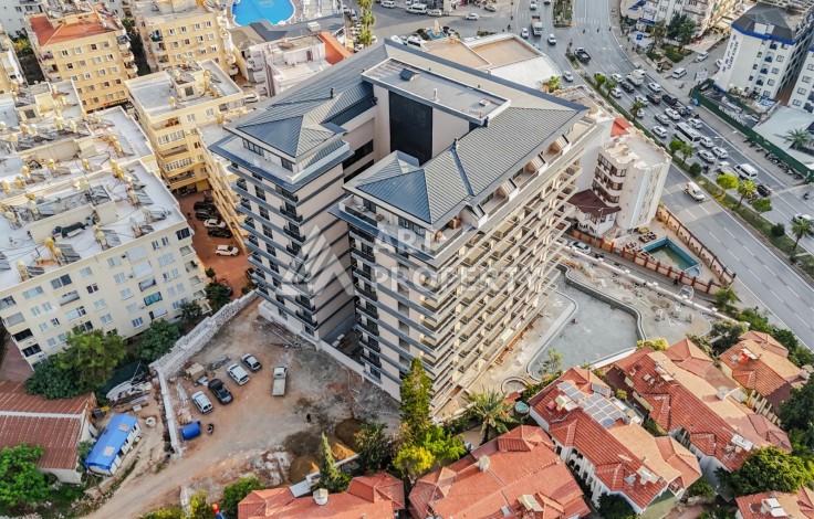 Апартаменты 1+1 с панорамным видом на море и крепость Алании в современном комплексе премиум-класса в районе Тосмур. - Ракурс 5