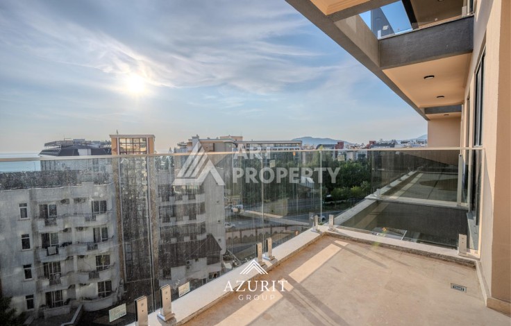 Апартаменты 1+1 с панорамным видом на море и крепость Алании в современном комплексе премиум-класса в районе Тосмур. - Ракурс 14