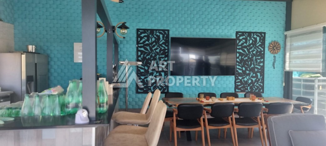 Вилла 6+2 с большим участком 1950 м2 в районе Каргыджак, Алания - Ракурс 17