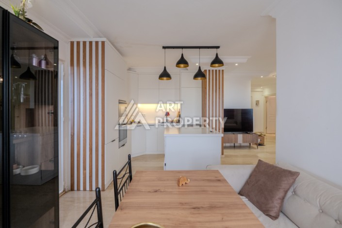 Просторная квартира 2+1 с видом на море и крепость Аланьи в районе Тосмур - Ракурс 8