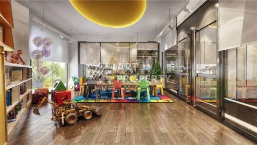 Квартира 1+1 в элитной резиденции района Оба, Алания — 55 м² с видом на бассейн - Ракурс 9