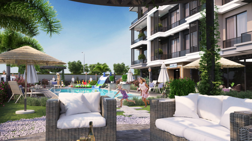 Инвестиционный проект в развивающемся районе Авсаллар, Алания. - Ракурс 4