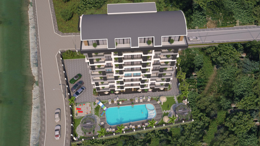 Инвестиционный проект в развивающемся районе Авсаллар, Алания. - Ракурс 8