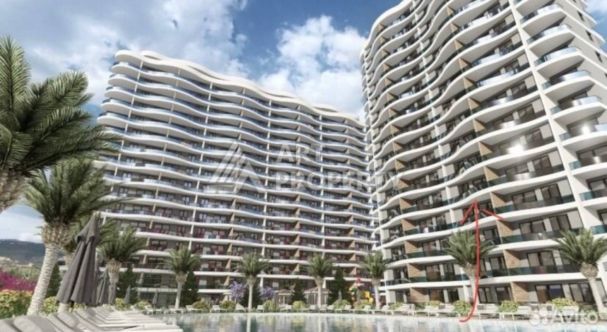 Просторная квартира 1+1 в Арпачбахшиш, Мерсин, 60 кв.м. - Ракурс 0