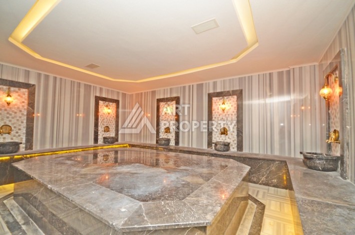 Уютная квартира 1+1 с потрясающим видом на море и город в современном комплексе в районе Демирташ. - Ракурс 20