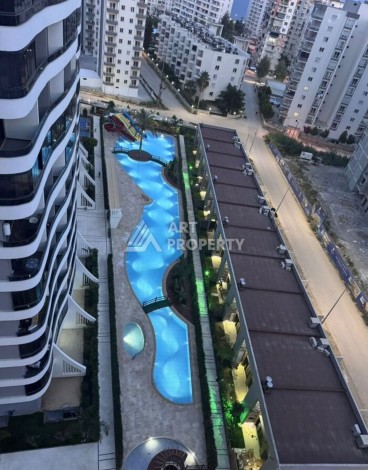 Квартира 1+1 с видом на море в Арпачбахшиш, Мерсин, 350 м от частного пляжа - Ракурс 13