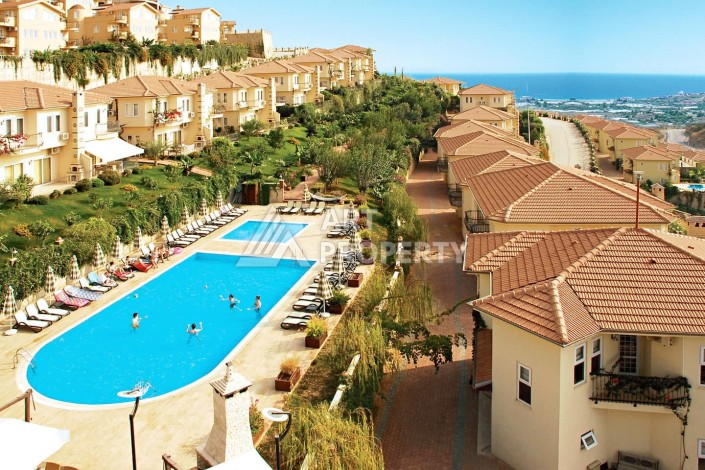 Видовая квартира 1+1 с мебелью, 65 кв.м. Каргыджак, Алания - Ракурс 1