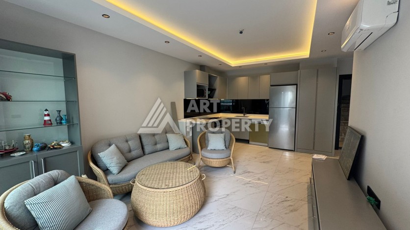 Квартира 1+1 с видом на море, 60 м² в Каргыджаке, Алания. - Ракурс 2