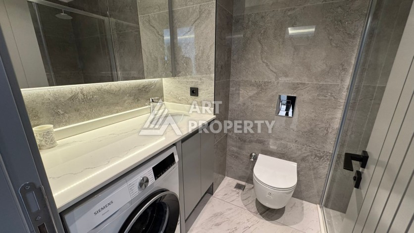 Квартира 1+1 с видом на море, 60 м² в Каргыджаке, Алания. - Ракурс 8