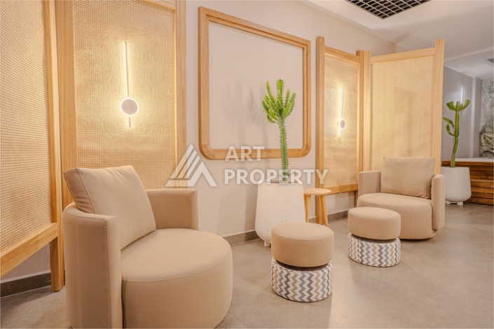 Квартира 1+1 с видом на море, 60 м² в Каргыджаке, Алания. - Ракурс 29