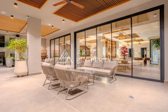 Квартира 1+1 с видом на море, 60 м² в Каргыджаке, Алания. - Ракурс 36