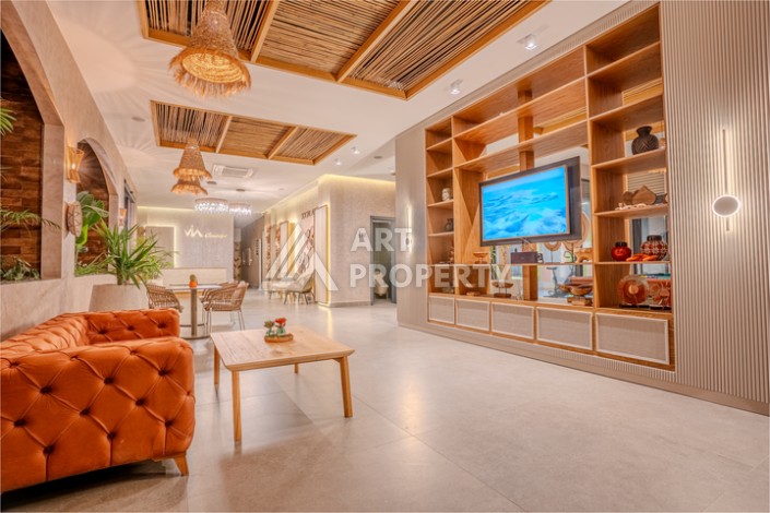 Квартира 1+1 с видом на море, 60 м² в Каргыджаке, Алания. - Ракурс 42