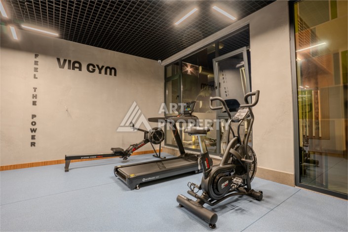 Квартира 1+1 с видом на море, 60 м² в Каргыджаке, Алания. - Ракурс 49