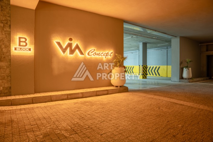 Квартира 1+1 с видом на море, 60 м² в Каргыджаке, Алания. - Ракурс 53