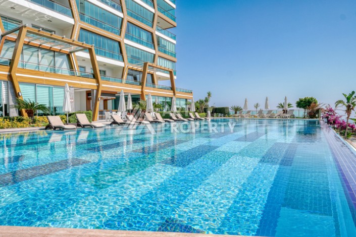 Элитная квартира 1+1 на первой линии в Каргыджаке, Алания - Ракурс 0