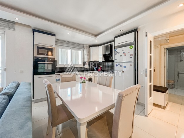 Квартира 1+1 с боковым видом на море в Махмутларе в 600 метрах от пляжа - Ракурс 6