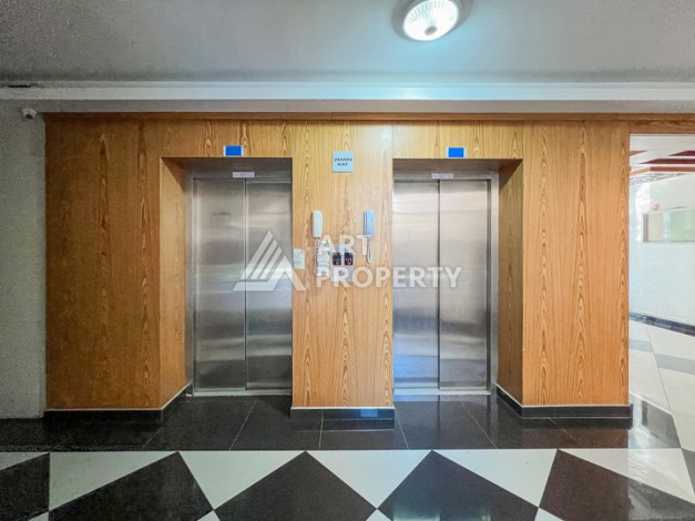 Квартира 1+1 с боковым видом на море в Махмутларе в 600 метрах от пляжа - Ракурс 14