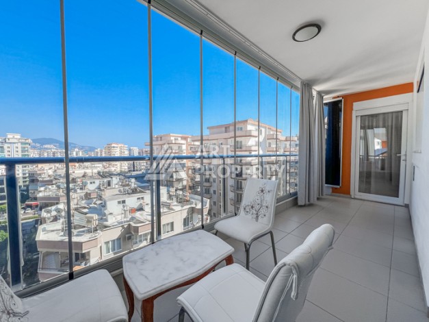 Квартира 1+1 с боковым видом на море в Махмутларе в 600 метрах от пляжа - Ракурс 16