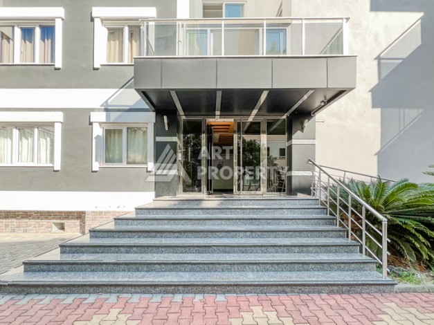 Квартира 1+1 с боковым видом на море в Махмутларе в 600 метрах от пляжа - Ракурс 17