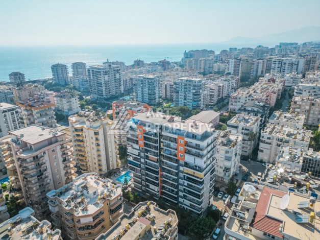 Квартира 1+1 с боковым видом на море в Махмутларе в 600 метрах от пляжа - Ракурс 18