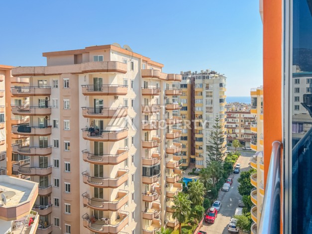 Квартира 1+1 с боковым видом на море в Махмутларе в 600 метрах от пляжа - Ракурс 19