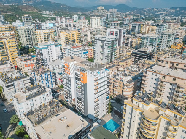 Квартира 1+1 с боковым видом на море в Махмутларе в 600 метрах от пляжа - Ракурс 21