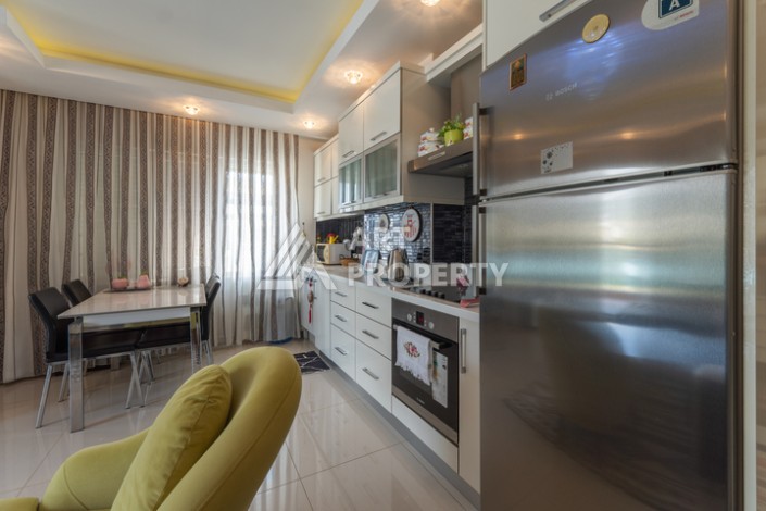 Просторная квартира 1+1 в Махмутларе в 200 метрах от моря с панорамными видами - Ракурс 14