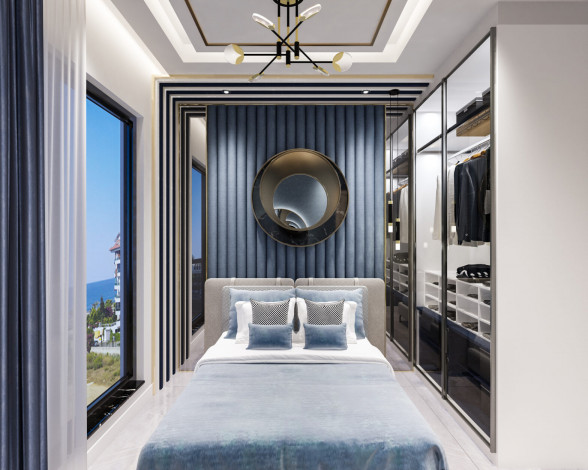 Новый инвестиционный проект у моря в районе Кестель! Различные планировки, 45-170 м2 - Ракурс 4