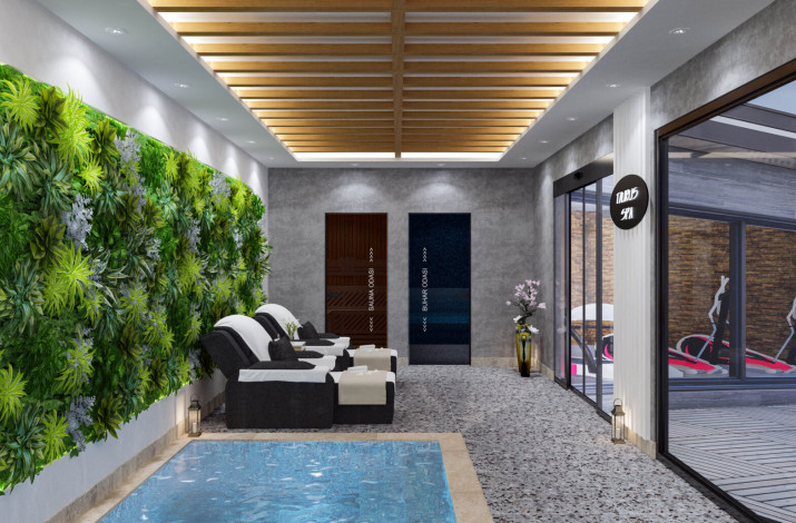 Новый инвестиционный проект у моря в районе Кестель! Различные планировки, 45-170 м2 - Ракурс 23