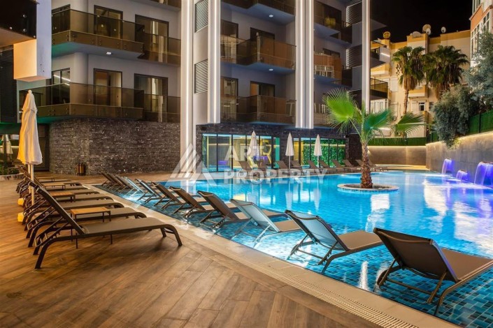 Современная квартира 1+1 в престижном комплексе в центре Алании. - Ракурс 20