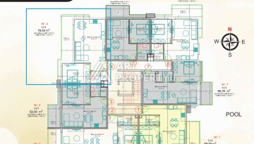 Просторная квартира 1+1 в самом центре Алании, 70 кв.м. - Ракурс 22