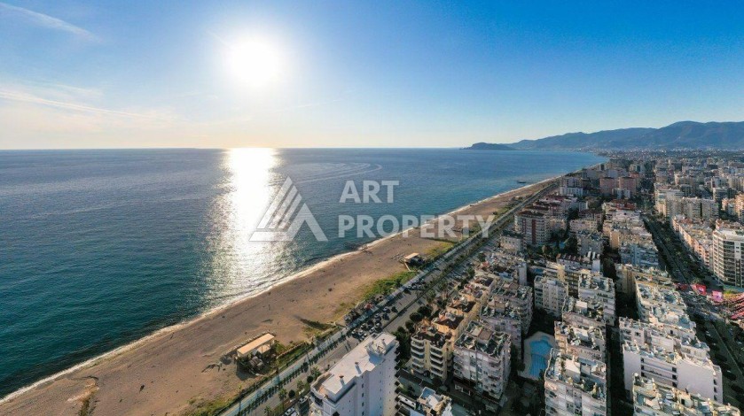 Квартира 2+1 на первой линии у моря с панорамным видом в районе Махмутлар. - Ракурс 9