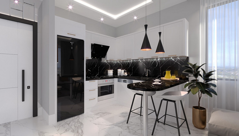 Проект на завершающем этапе стройки в популярном районе Махмутлар, Алания. - Ракурс 14