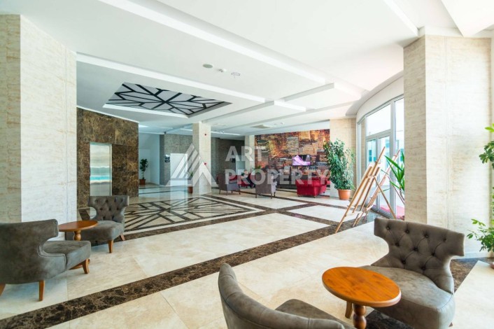 Квартира-студия в центре Махмутлара, рези денция отельного типа, море в 500 метрах - Ракурс 43