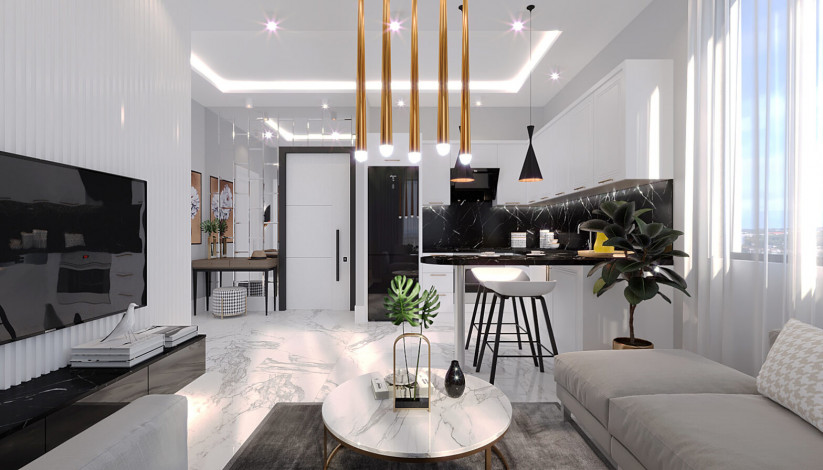 Проект на завершающем этапе стройки в популярном районе Махмутлар, Алания. - Ракурс 16