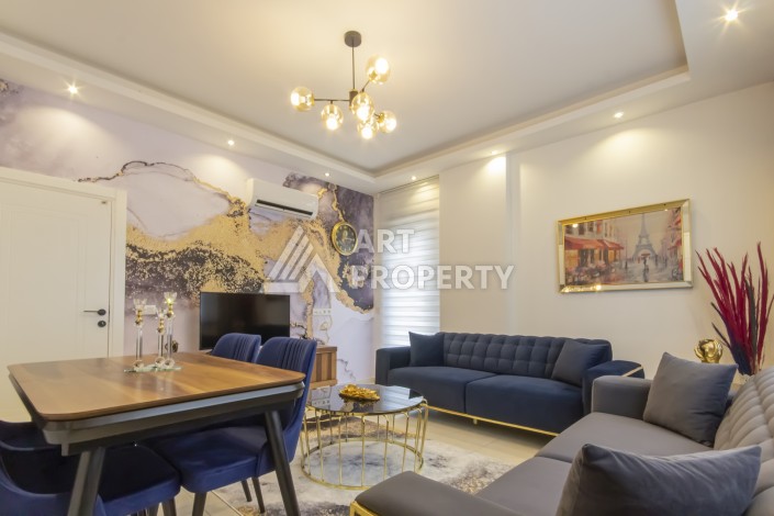 Уютная меблированная квартира 1+1 в районе Каргыджак, Аланья - Ракурс 1