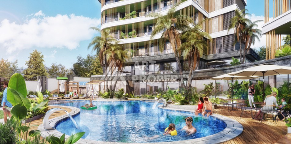 Квартиры 1+1 и 2+1 с рассрочкой на 4 года. Оба, Алания - Ракурс 3