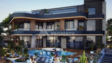 Вилла 5+1 с частным бассейном и уличным камином. Каргыджак, Алания. - Ракурс 2