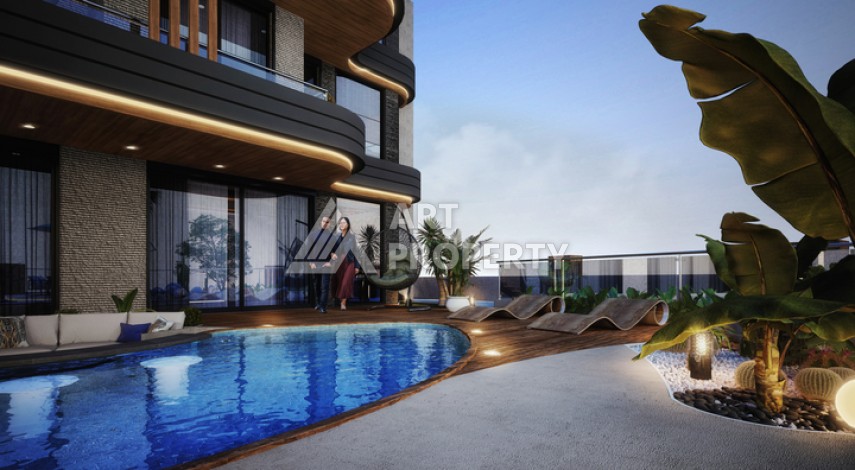 Вилла 5+1 с частным бассейном и уличным камином. Каргыджак, Алания. - Ракурс 3