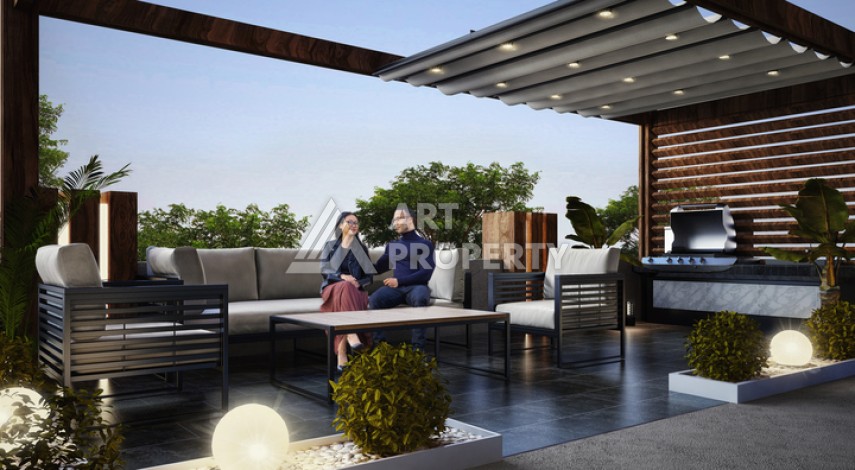 Вилла 5+1 с частным бассейном и уличным камином. Каргыджак, Алания. - Ракурс 6