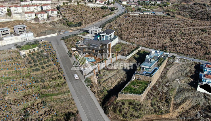 Вилла 5+1 с частным бассейном и уличным камином. Каргыджак, Алания. - Ракурс 10