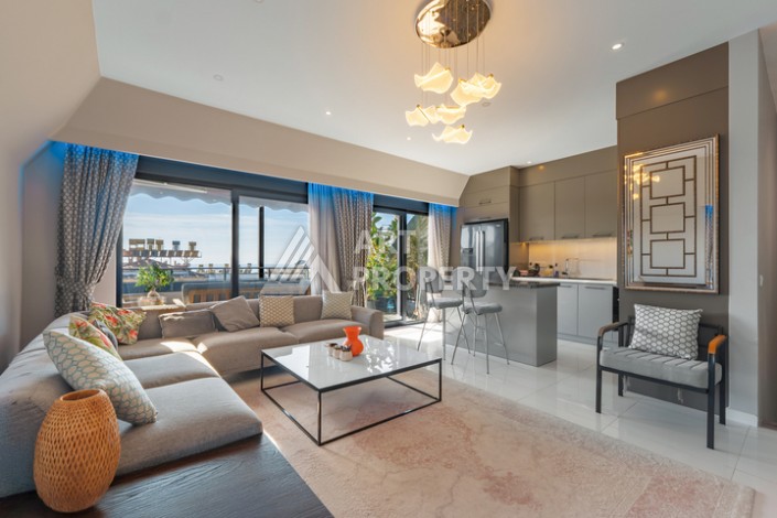 Дуплекс 2+1 в центре камерной резиденции в 200 м от моря в центре Алании - Ракурс 0