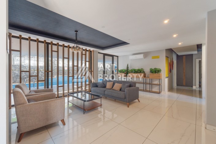 Дуплекс 2+1 в центре камерной резиденции в 200 м от моря в центре Алании - Ракурс 32