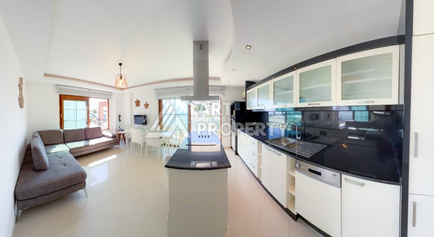 Квартира 2+1 с видом на море, 105 кв.м. Кестель, Алания - Ракурс 8